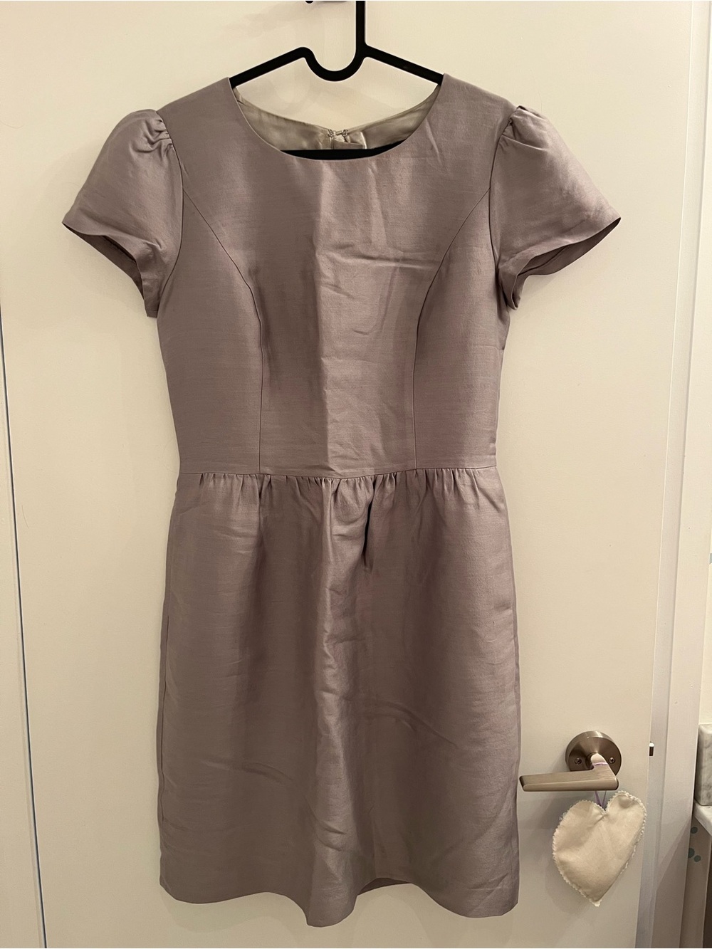 Pink Tartan Classic Grey Short-Sleeve A-Line Dress